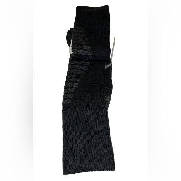 Nike Outdoor Crew Socks 1 Pair Men 6-8 Wmn 6-10 Black Gray w Logo Wool Blend NEW - Picture 6 of 10